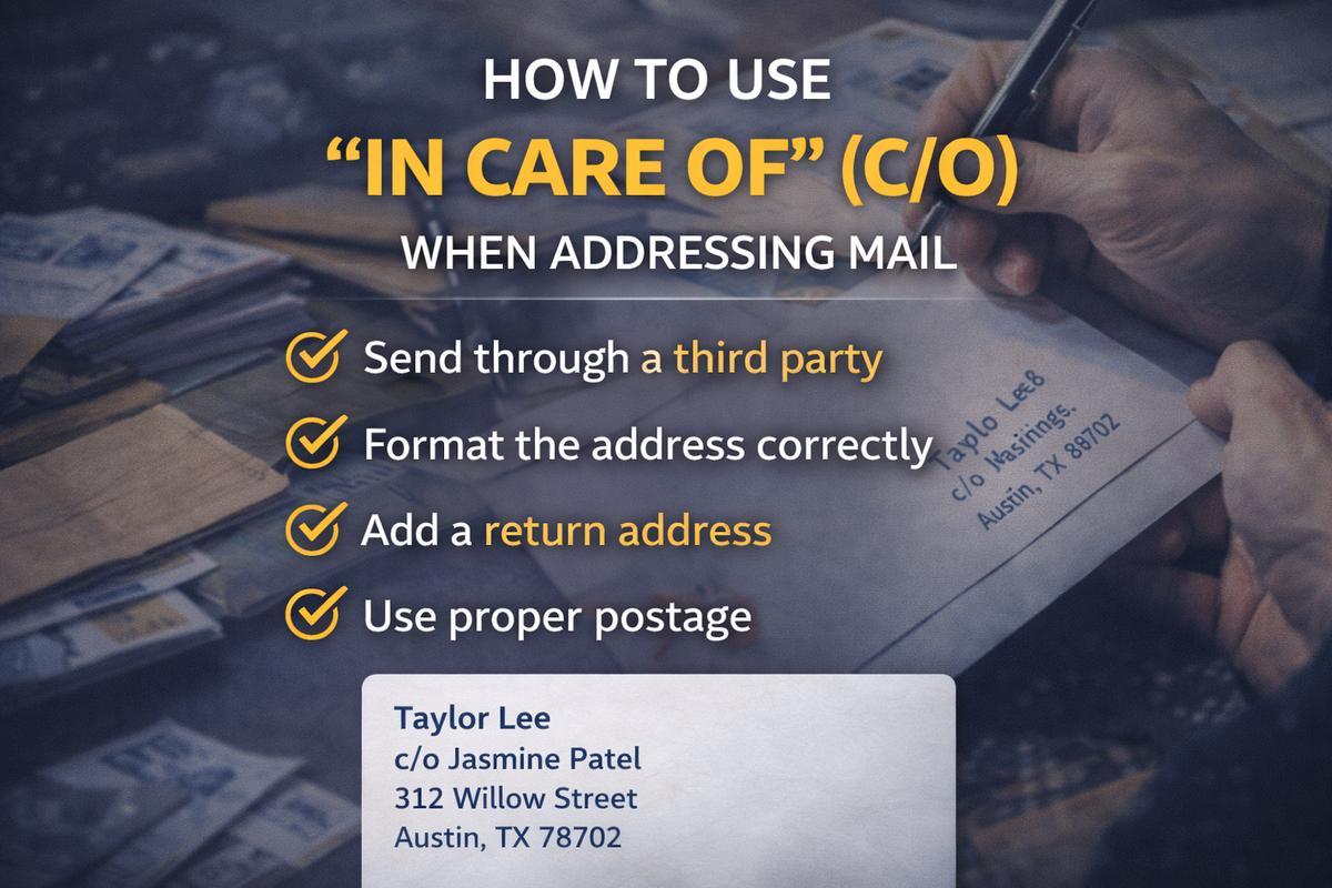 How to Use “In Care Of” (C/O) Correctly When Addressing Mail
